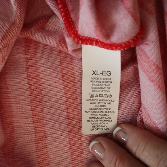 Kate Spade KS02271F Women's Sz XL Pink/Red Striped 3-Piece Pajama Set $149 - Picture 14 of 15